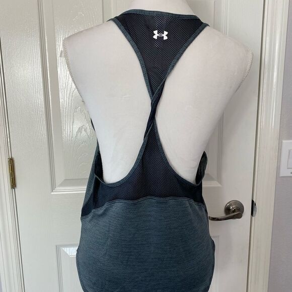 UNDER ARMOUR Women’s Tech Vent Gray Tank Top - Picture 3 of 9